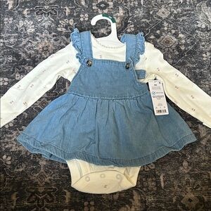 Carter's Blue Denim Dress with White Bodysuit